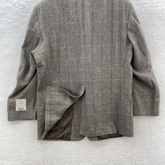 Kingsridge Madden Tweed Herringbone Blazer Men's 45R Tan Wool Preppy USA NWT - Picture 16 of 16